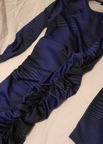 Siyah Mor Elbise - Görsel 3