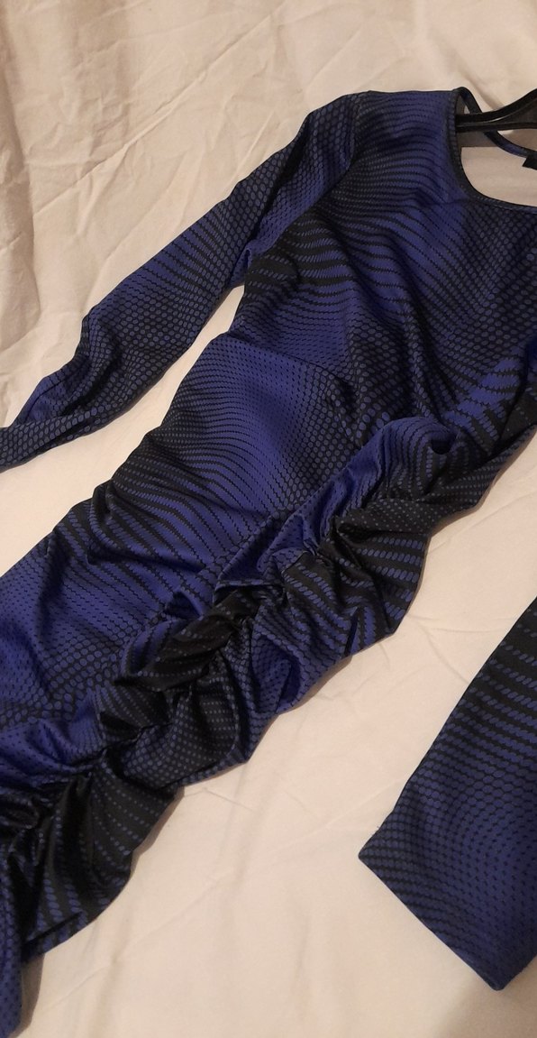 Siyah Mor Elbise - Görsel 3