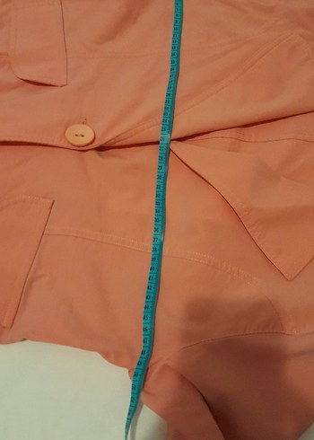 Pembe Kadın Keten Blazer Ceket - Görsel 6