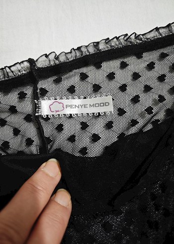 m Beden Kırmızı Gotik Mini Kadın İç Çamaşırı Seti