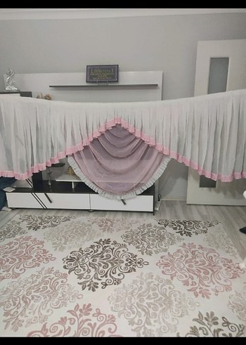 dantelli Pembe Yatak Örtüsü Seti - Görsel 3