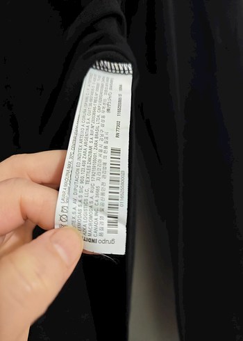 Siyah Uzun Kollu Asimetrik Keten Tunik - Görsel 7