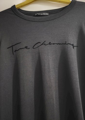 Siyah Uzun Kollu Asimetrik Keten Tunik - Görsel 3