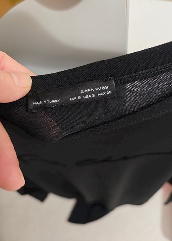 Siyah Uzun Kollu Asimetrik Keten Tunik - Görsel 8