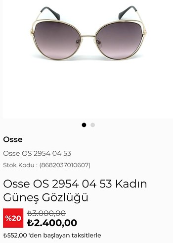 Osse Kadın gözlük