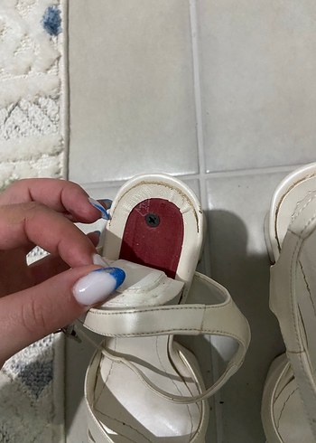 Beyaz Platform Topuklu Kadın Abiye, Gelin Ayakkabısı - Görsel 4