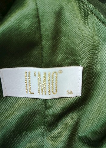 Kadın Haki Uzun Abiye Elbise - Görsel 4