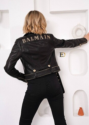 Balmain hakiki deri ceket yüzde yüz deridir - Görsel 2