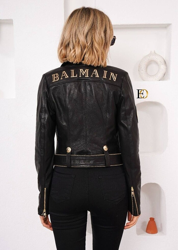 Balmain hakiki deri ceket yüzde yüz deridir - Görsel 5