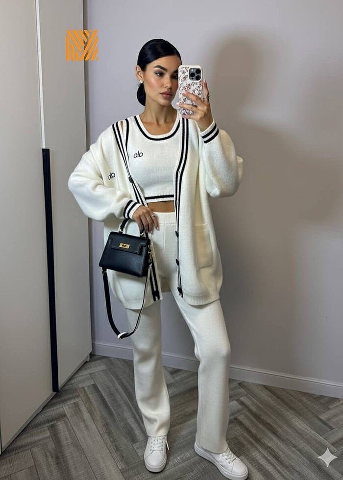 ALO ÜÇLÜ  triko takım - Görsel 2