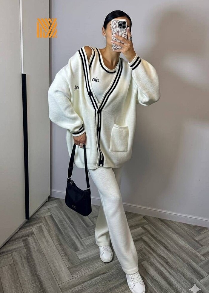 ALO ÜÇLÜ  triko takım - Görsel 5