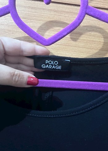 Polo Garage Kadın Siyah Salaş Uzun Kollu Bluz