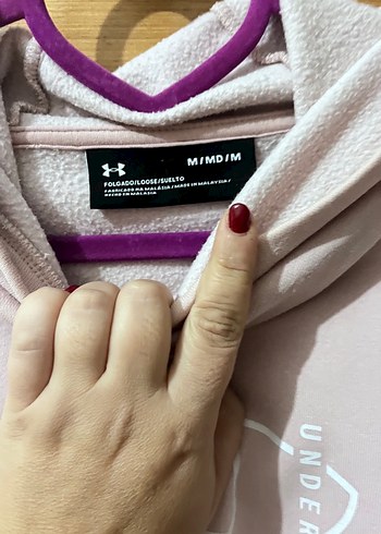 m Beden Pudra renginde Kadin Kapşonlu Sweatshirt