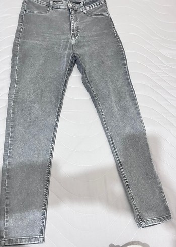 Gri Kadın Denim Jean Pantolon