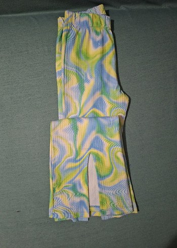 Koton Kız çocuk Tie-Dye İspanyol Paça Pantolon(önden yırtmaçlı)