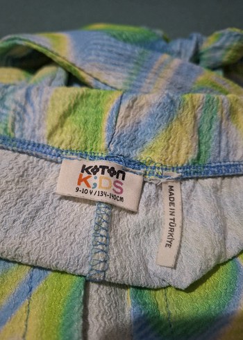 10 Yaş Beden Kız çocuk Tie-Dye İspanyol Paça Pantolon(önden yırtmaçlı)