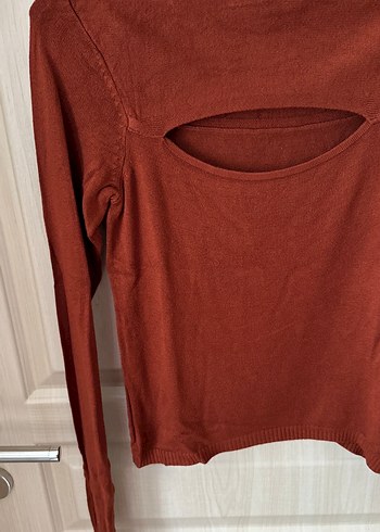 Kahverengi Kadın Triko Uzun Kollu Kazak - Görsel 3