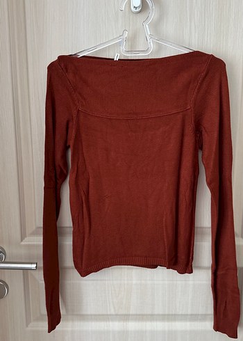 Kahverengi Kadın Triko Uzun Kollu Kazak - Görsel 4