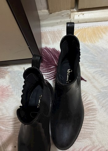 Siyah Rugan Stiletto Topuklu Kadın Bot - Görsel 3