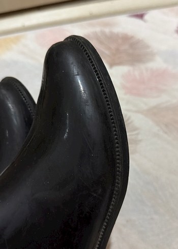 Siyah Rugan Stiletto Topuklu Kadın Bot - Görsel 7