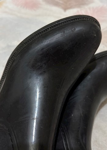 Siyah Rugan Stiletto Topuklu Kadın Bot - Görsel 6