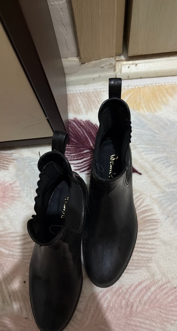 Siyah Rugan Stiletto Topuklu Kadın Bot - Görsel 3