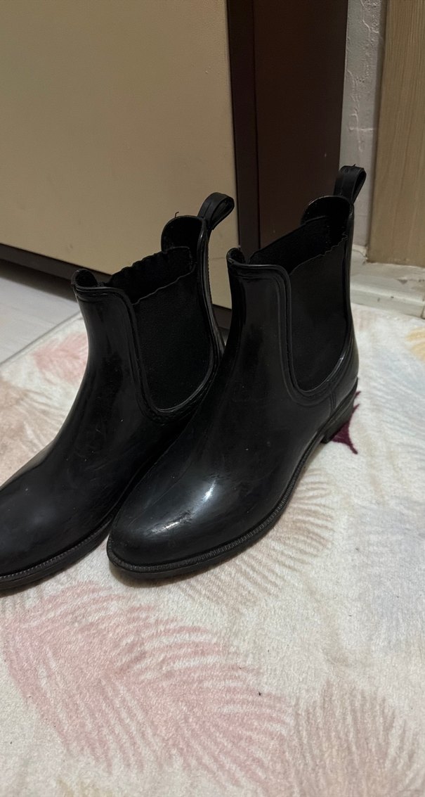 Siyah Rugan Stiletto Topuklu Kadın Bot - Görsel 2