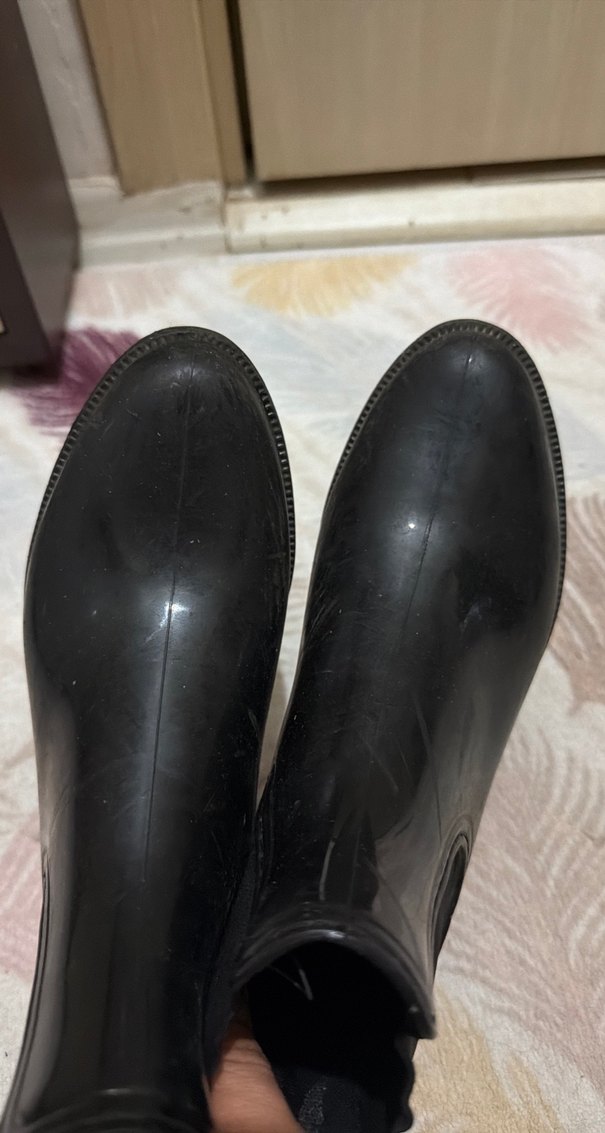 Siyah Rugan Stiletto Topuklu Kadın Bot - Görsel 5