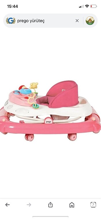 Beden pembe Renk Prego 5082 model bebek yürüteci