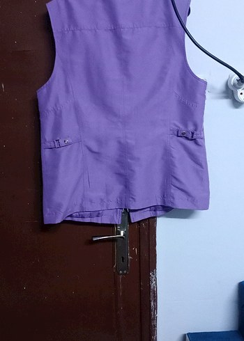 Mor Fermuarlı Kadın Yelek - Görsel 2