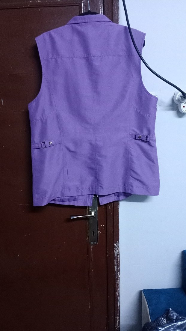 Mor Fermuarlı Kadın Yelek - Görsel 2