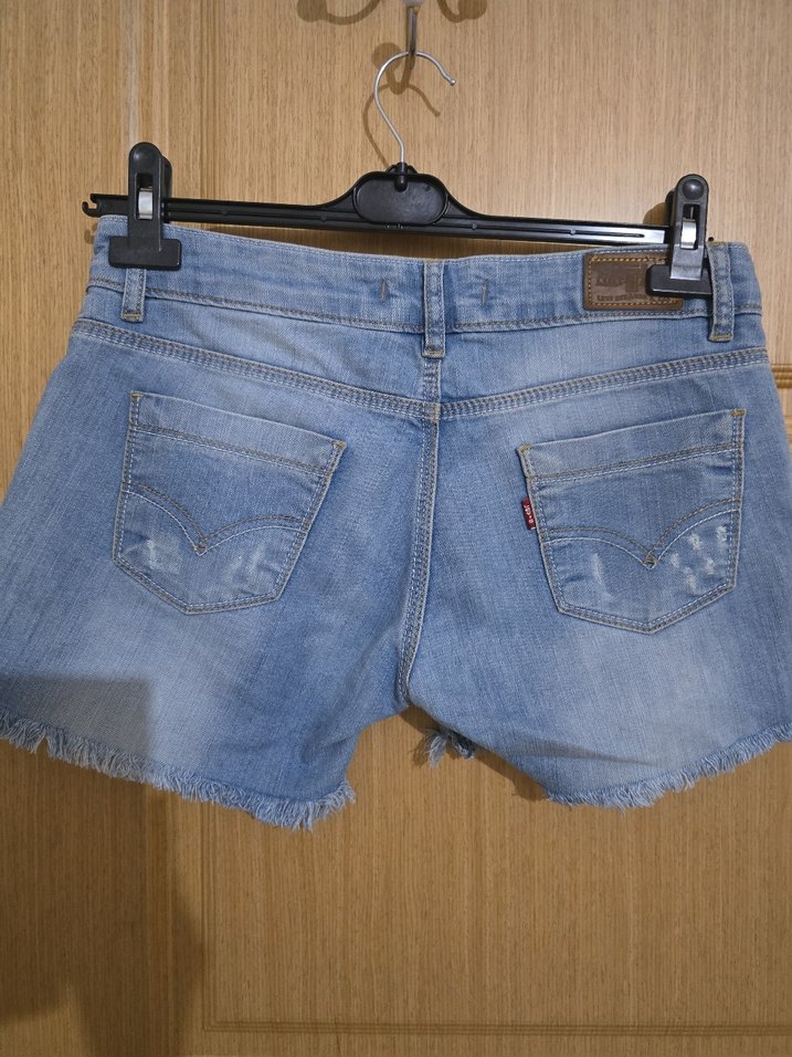 Levi's Mavi Mini Denim Şort - Görsel 4