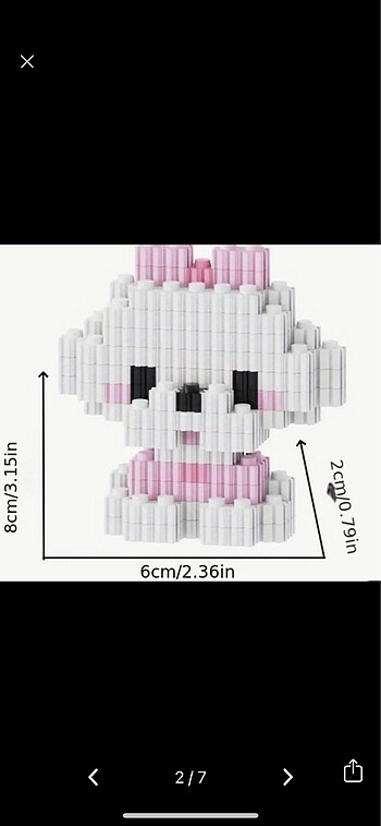 Diğer Lego Sevimli Hayvan Figürü Bricks Hello Kitty Kuromi My Melody D