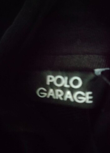 Polo Garage Siyah Kısa Kollu Sweetshirt