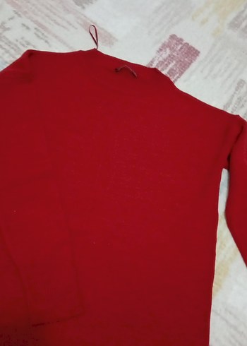 Kırmızı Kadın Uzun Kollu Triko Elbise - Görsel 2