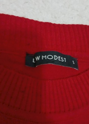 Kırmızı Kadın Uzun Kollu Triko Elbise - Görsel 3