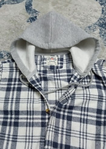 Kapüşonlu Gri Ekose Gömlek - Görsel 3