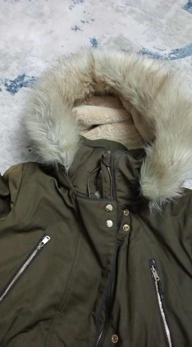 Kürk Detaylı Kadın Kışlık Mont - Görsel 4