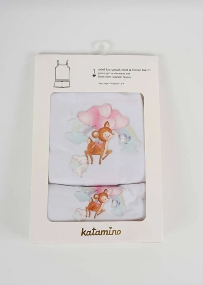 KIZ ÇOCUK İÇ ÇAMAŞIR ŞORTLU TAKIM - Görsel 2