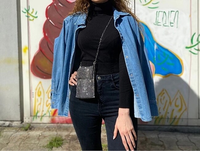 IŞILTILI ŞIK TELEFON ÇANTASI - Ana görsel