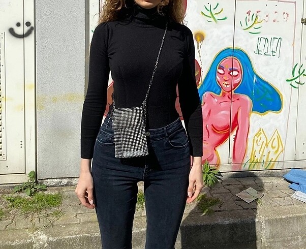 IŞILTILI ŞIK TELEFON ÇANTASI - Görsel 2