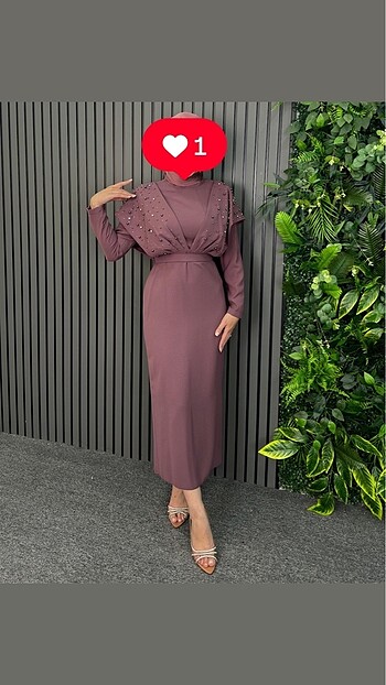 TAŞLI GÜL KURUSU ABİYE ELBİSE