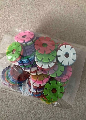 100 Adet Renkli Eğitici Oyuncak Diskler - Görsel 2