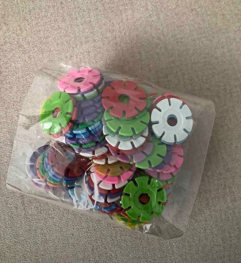 100 Adet Renkli Eğitici Oyuncak Diskler - Görsel 2