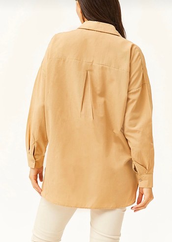 Taşlı Bej Kadın Gömlek - Görsel 2