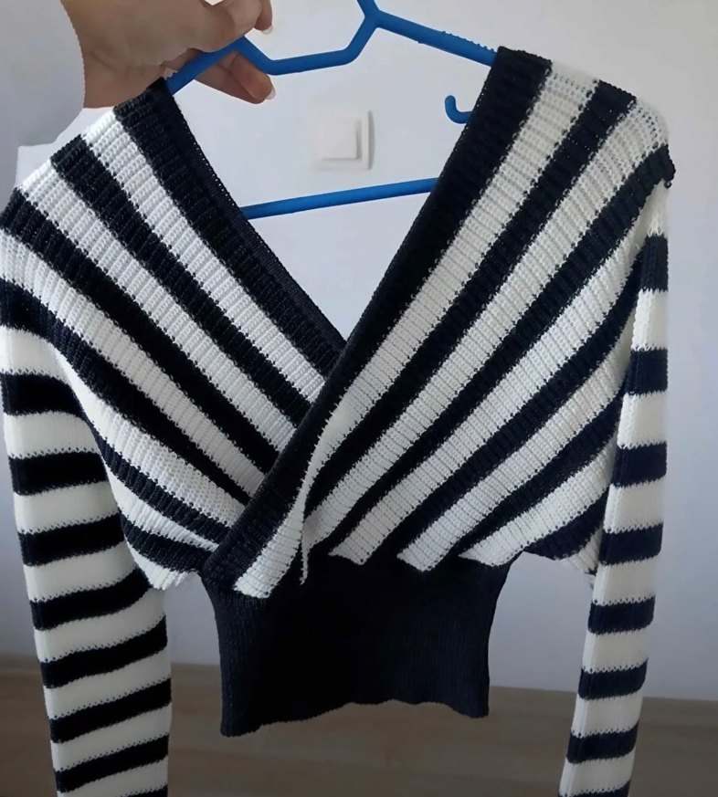 Triko crop kazak - Görsel 4