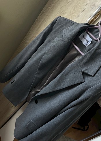 Gri Blazer Ceket - Görsel 4