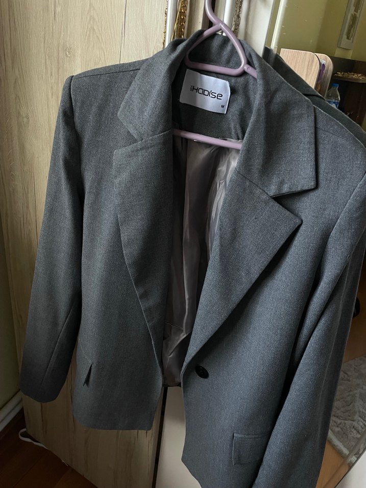 Gri Blazer Ceket - Görsel 3
