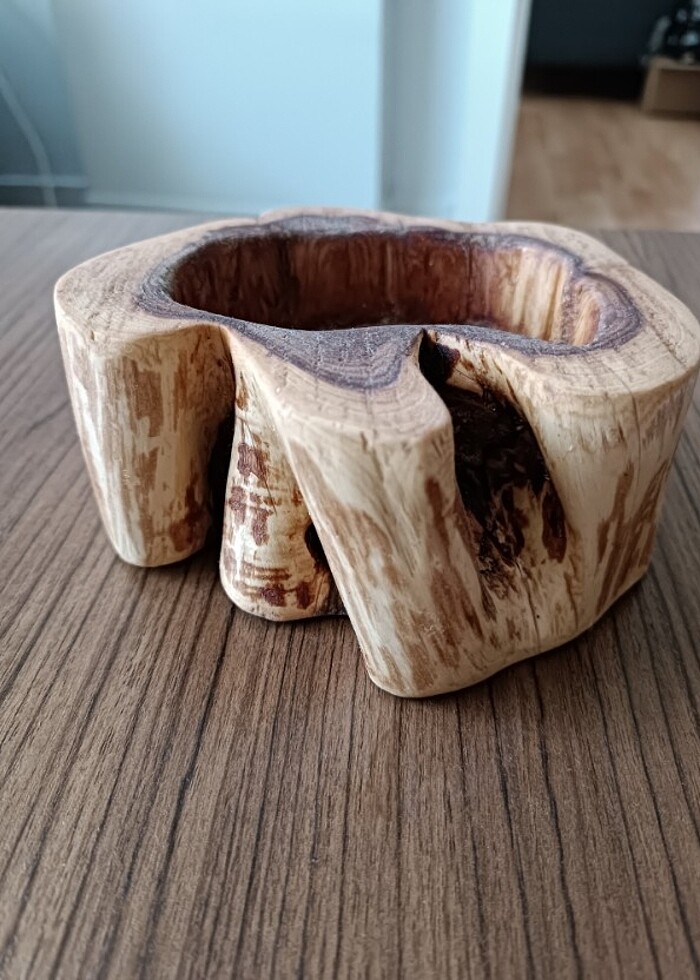 El yapımı ahşap sunumluk/çerezlik  - Görsel 3