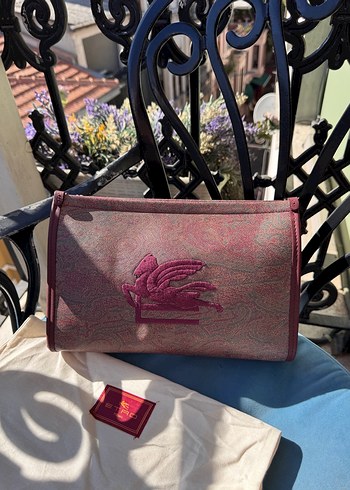 Etro Bordo Baskılı Kadın Çanta Fermuarlı